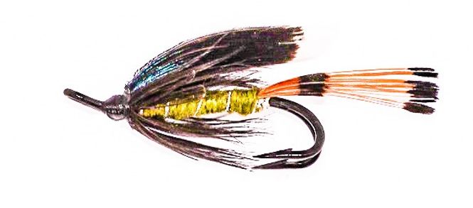 Hovedbilde Hecham Peckham grønn lakseflue dobbel krok